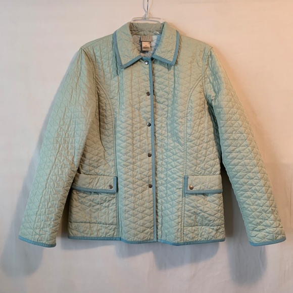 Sigrid Olsen Sport Pastel Green Lightweight Quilted Jacket size M - Picture 1 of 10